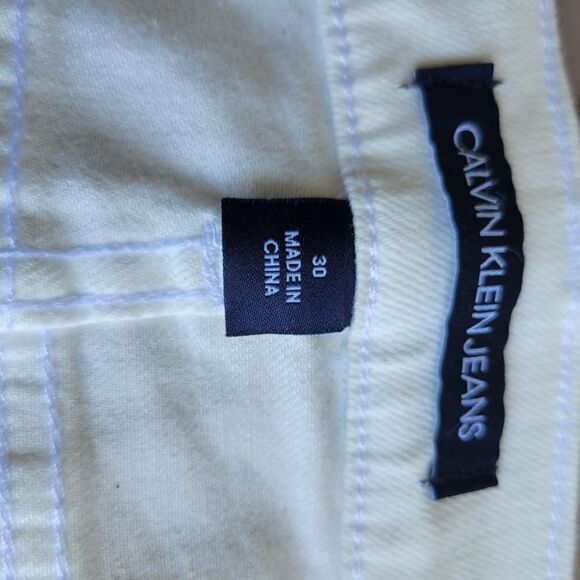 Women's Calvin Klein High Rise Skinny Jeans. White. Size 30. Measurements added. - Picture 4 of 11